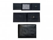 Elchleder Brieftasche klein - Handarbeit schwarz