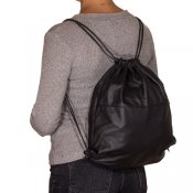 Backpack Leather of Reindeer 44 x 36 cm black
