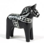 Dala horse - Dalecarlian horse 13 cm Fira black