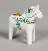 Dalahäst Vit 20 cm
