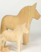 Dala horse - Dalecarlian horse 42 cm carved