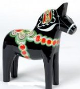 Dala horse - Dalecarlian horse 30 cm black