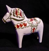 Dalapferd Jubiläumsserie 100 Jahre Anders lichtgrau 15 cm