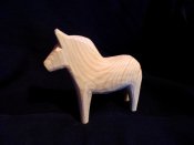 Dala horse - Dalecarlian horse carved 5 cm