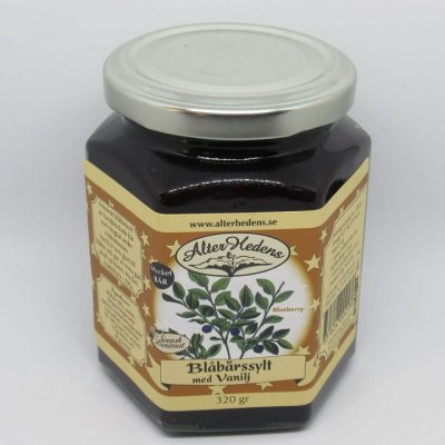 Alterhedens Blåbärssylt vanilj 320 Gram 70% Frucht