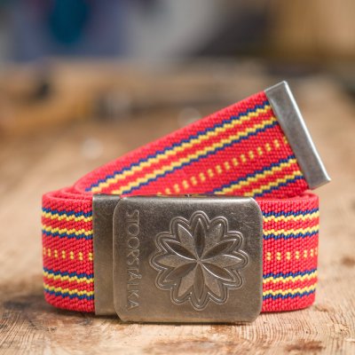 Gürtel der Sami aus Lappland für Kinder, rot 80 cm