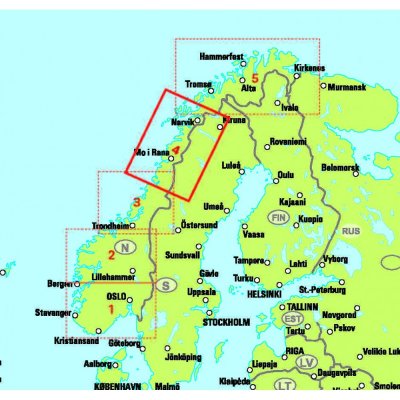 Norge 4. Mellersta Norge EasyMap 1:415.000
