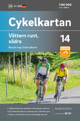Cykelkarta Sverige Blad 14 Vättern runt, södra delen