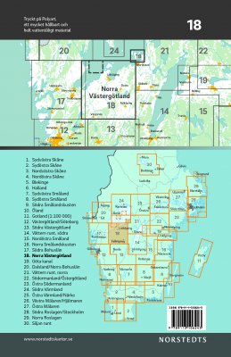 Bicycle map Blad 18 Norra Västergötland