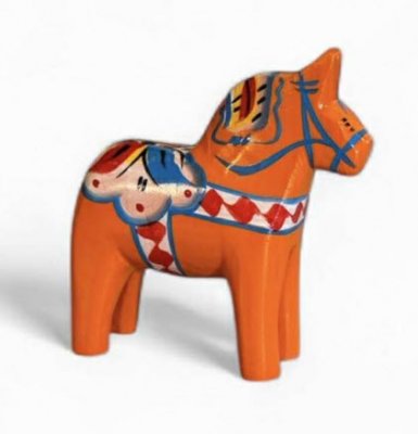Dalahäst Orange 7 cm