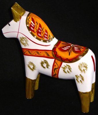 Dalagst antikinspirerad vit grön 17 cm