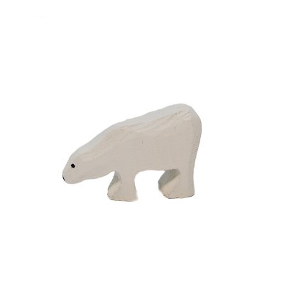Träfigur Isbjörn 8x5 cm