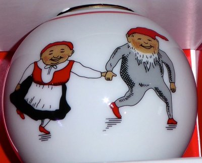 Porsgrund porcelain Christmas tree ball Nisse
