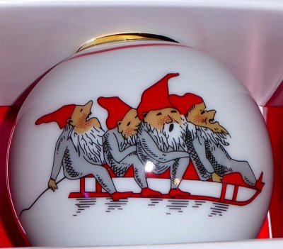 Porsgrund porcelain Christmas tree ball Nisse